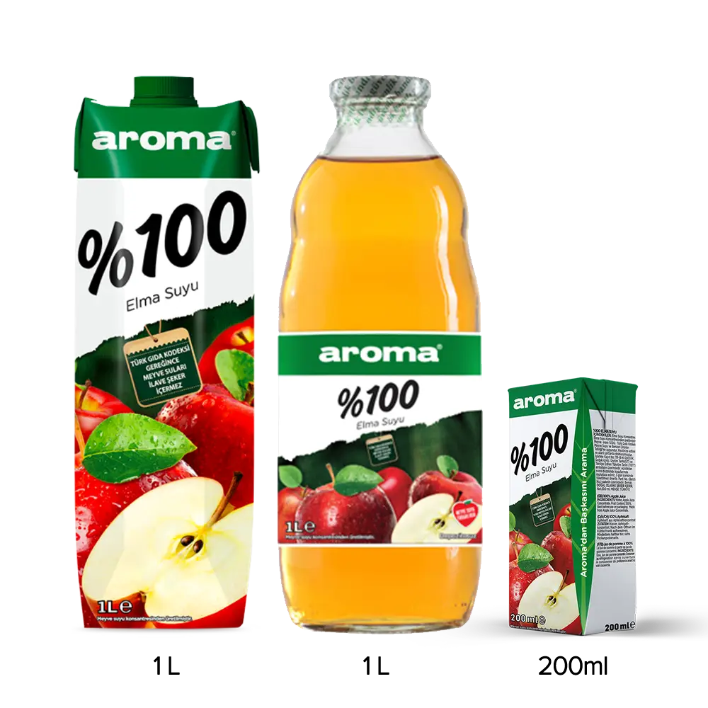 aroma %100 elma suyu paket çeşitleri
