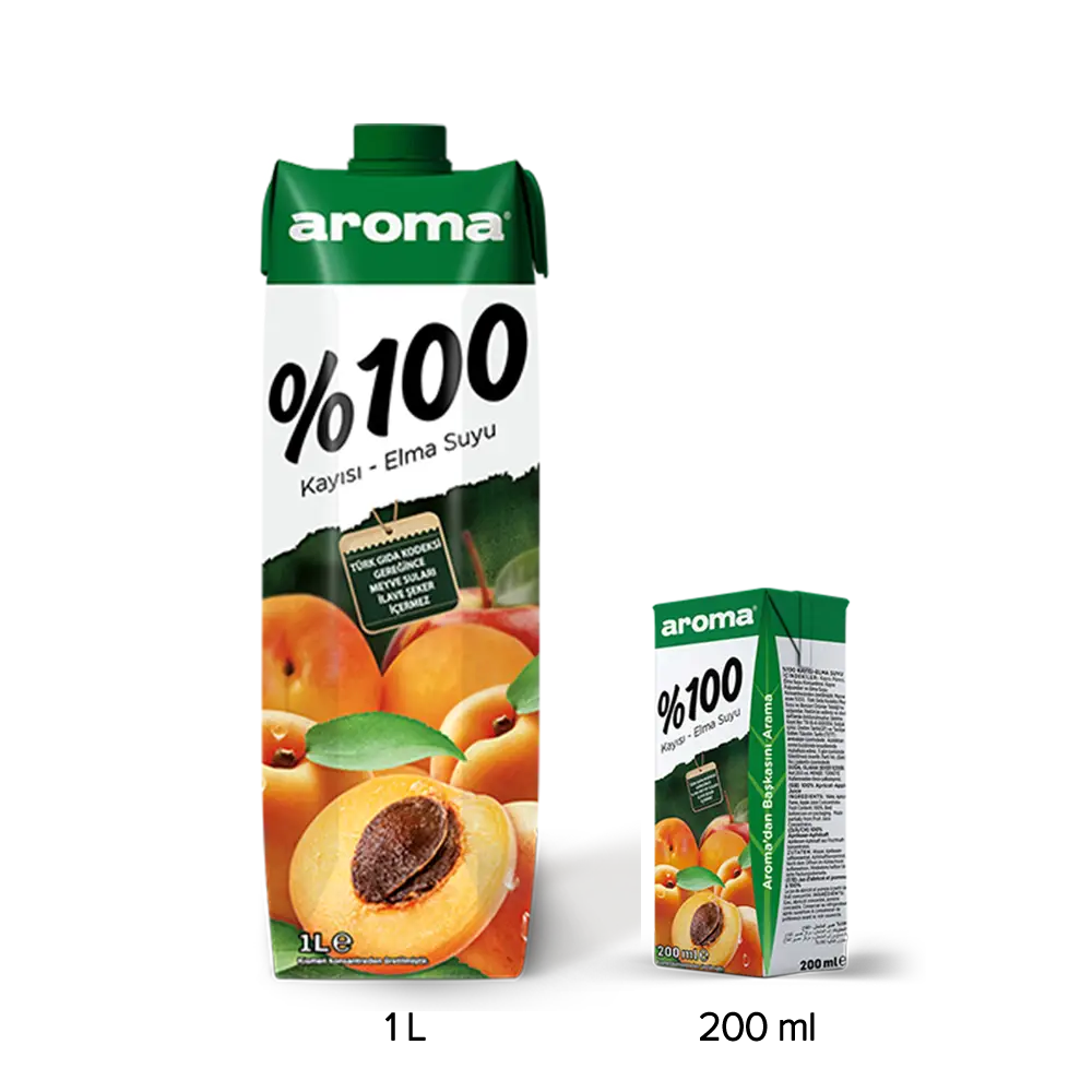 aroma %100 kayısı elma suyu