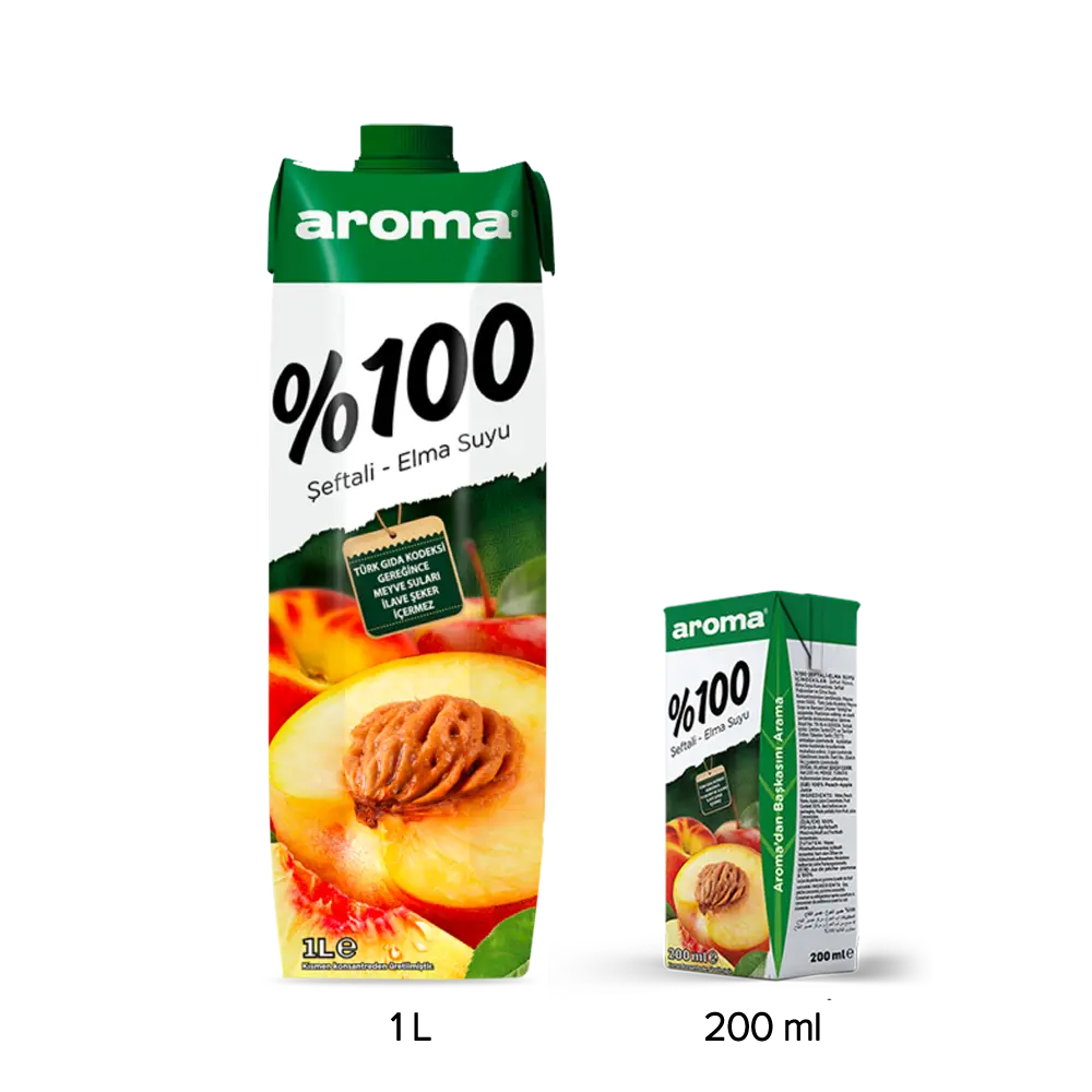 aroma %100 şeftali elma suyu 1