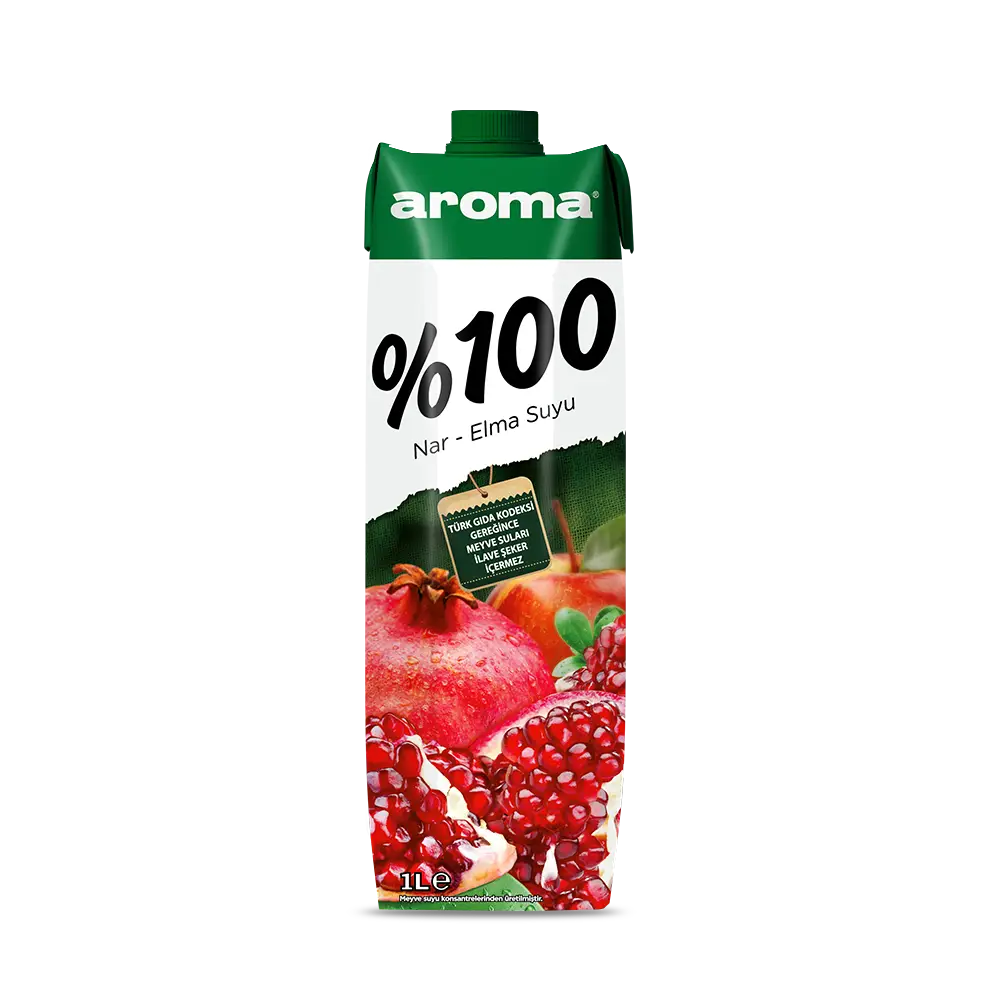 aroma %100 nar elma suyu 1lt